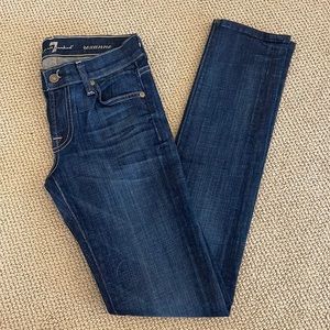 7 For All Mankind - Roxanne Mid Rise Skinny Jeans - Sz 23